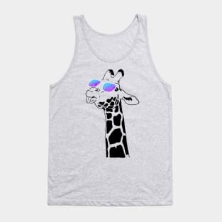 Funny Giraffe with Sunglasses Tank Top